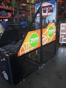 Custom branded basketball arcade game