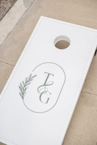 Custom branded cornhole board