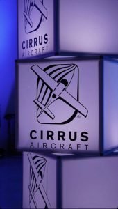 Custom branded cube display