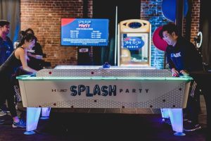 Custom branded air hockey arcade game