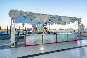 Large custom branded event bar