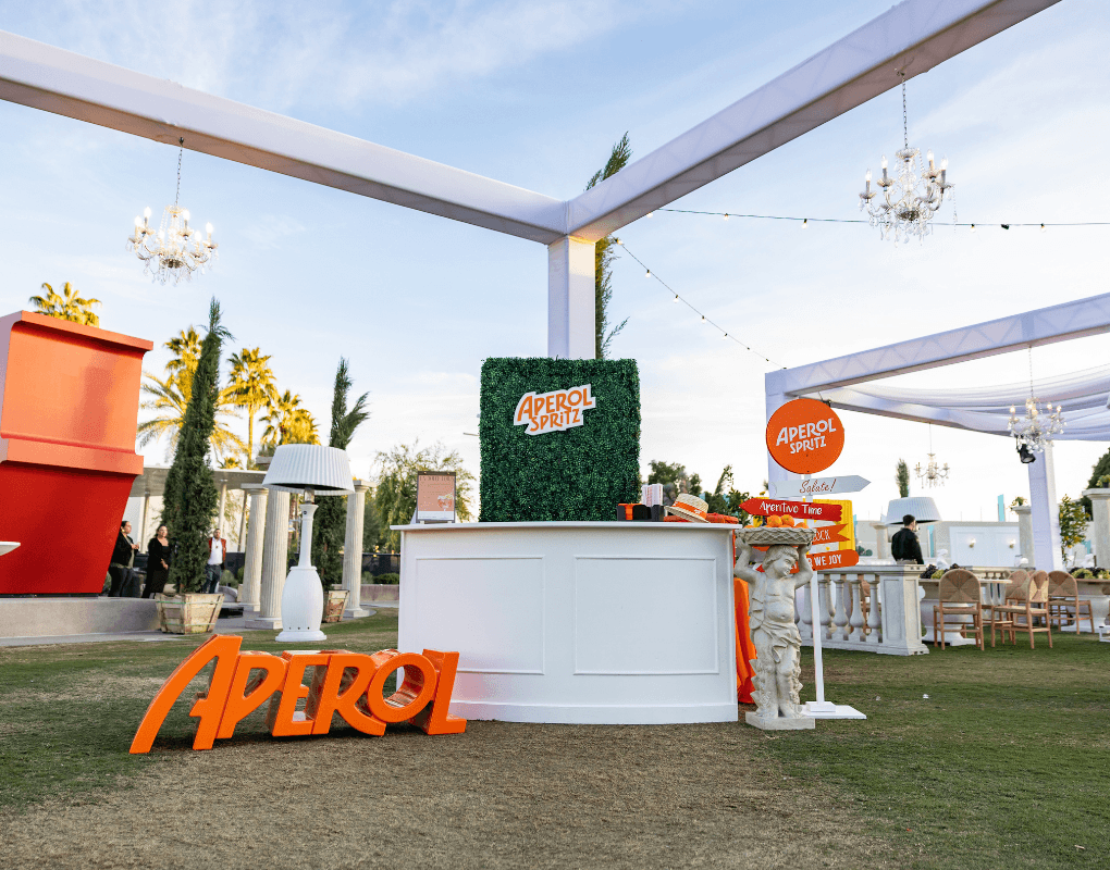 Aperol Spritz branded bar activation