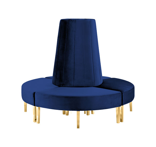 blue circle sofa
