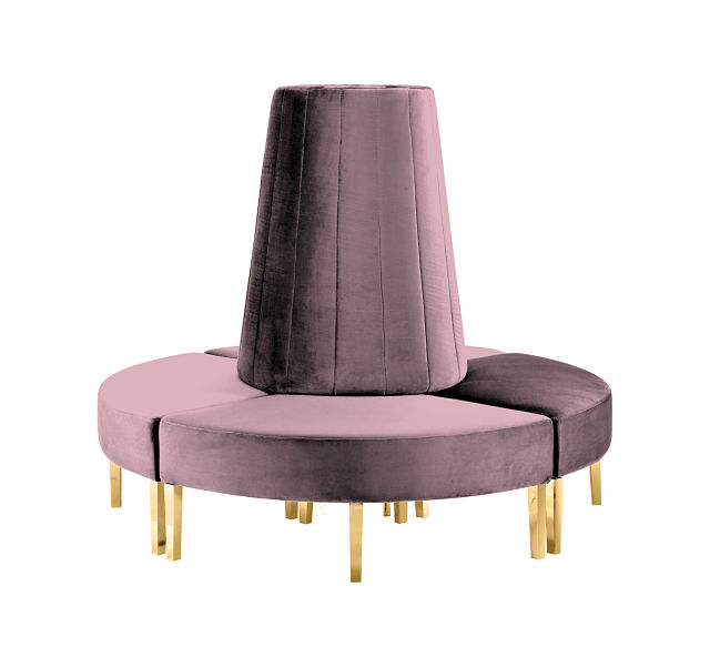 pink circle sofa