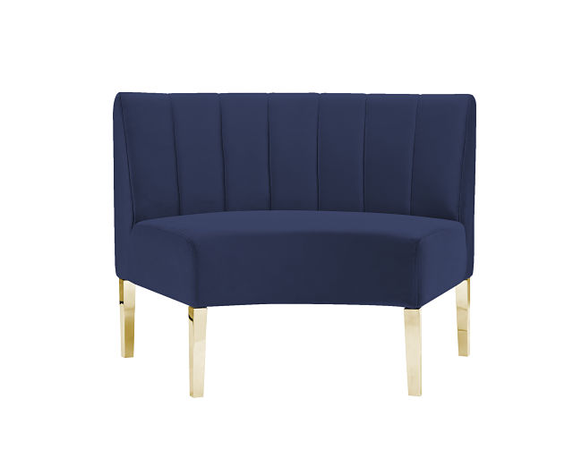 blue inside round sofa
