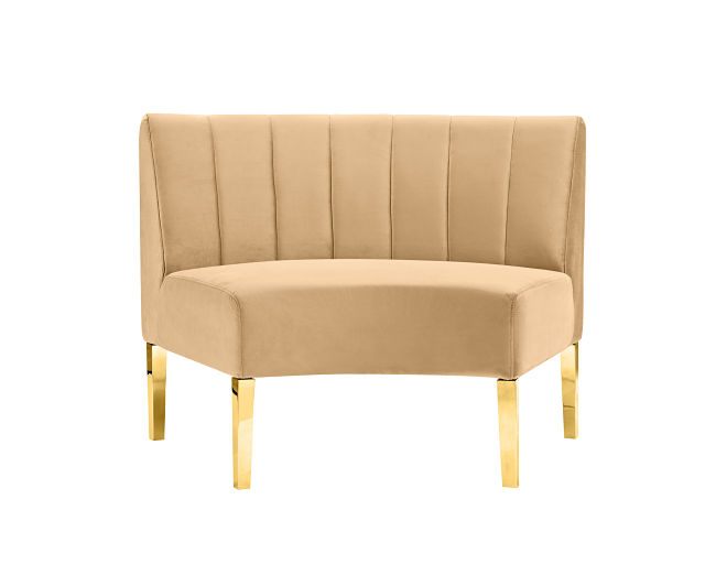 champagne curve sofa