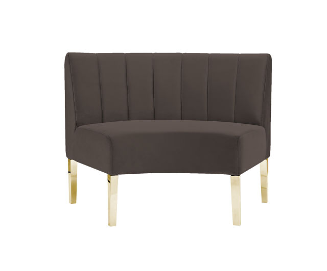 gray round sofa