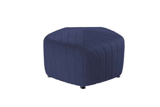 blue round ottomans