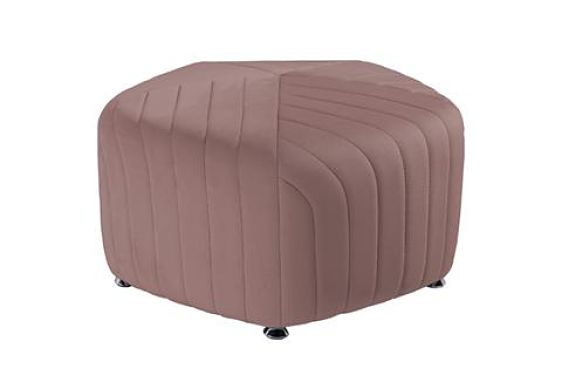 pink round ottomans