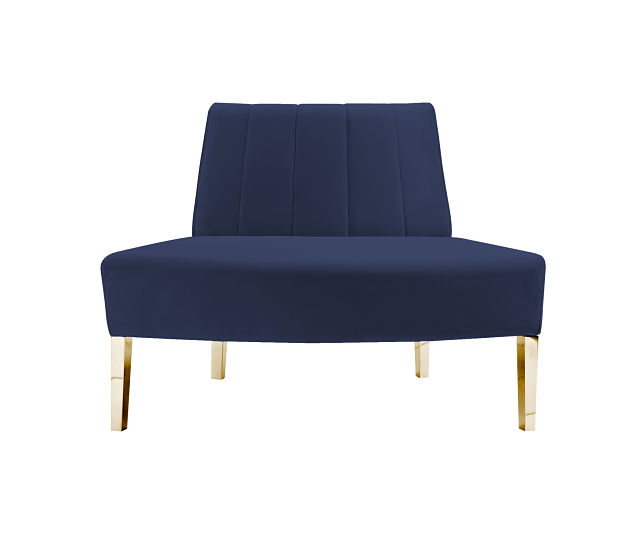 round sofa blue