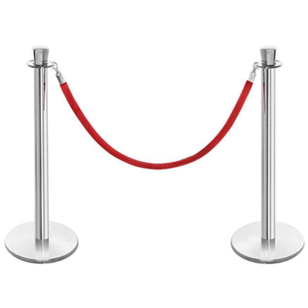 chrome stanchion rental