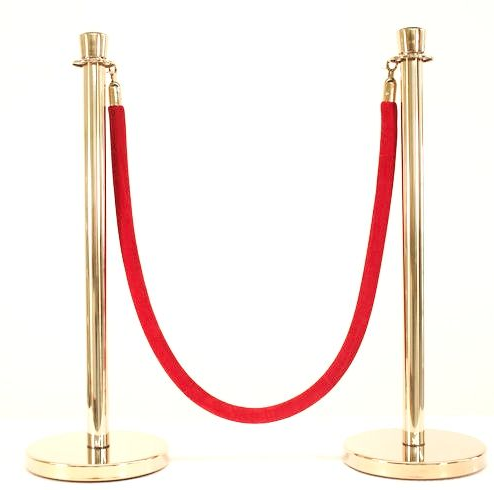 gold stanchion rental