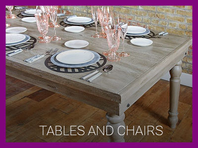 table and chair rentals