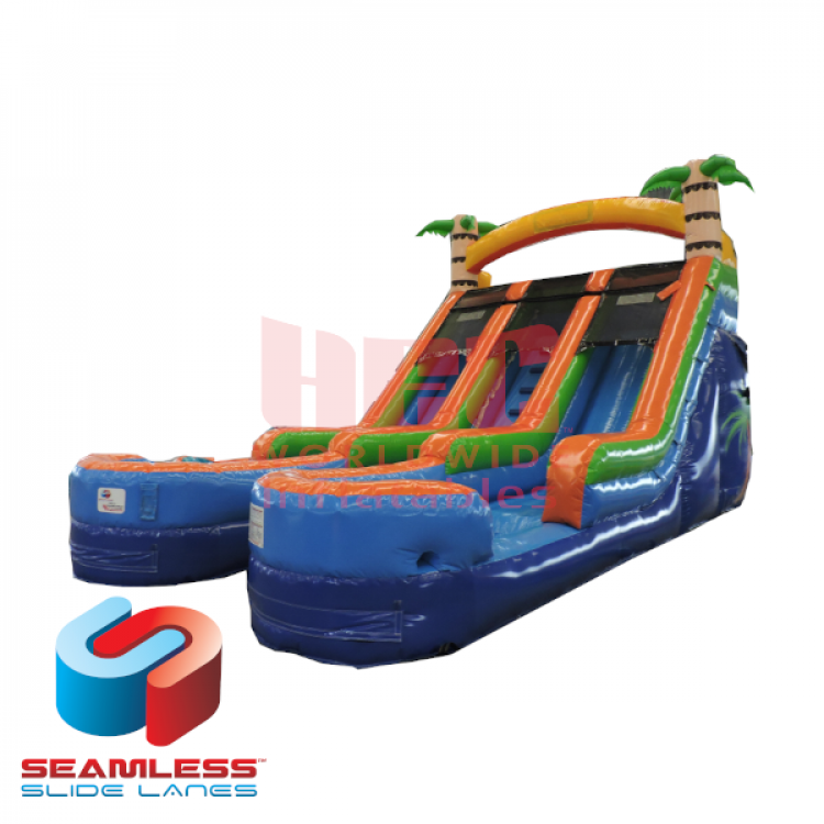 15ft Tropical Splash Double Lane Slide 15ft Tropical Splash Double Lane Slide