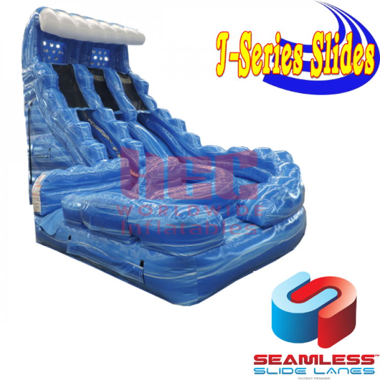 20ft Blue Hurricane Curve Water Slide 20ft Blue Hurricane Curve Water Slide