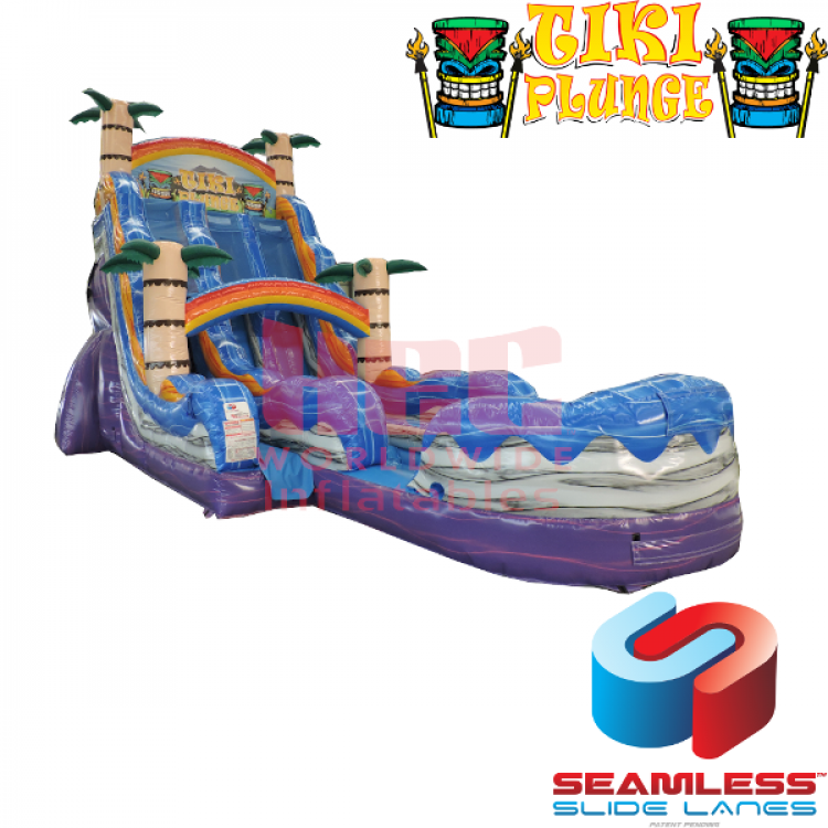 24ft Tiki Plunge Dual Lane Water Slide 24ft Tiki Plunge Dual Lane Water Slide