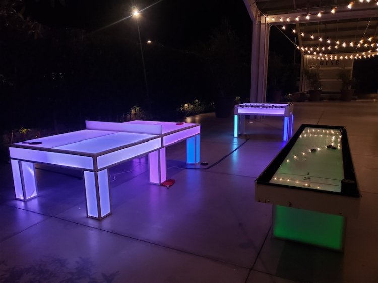 Glowing Foosball Table Rentals | EpicPartyTeam.com Phoenix AZ.