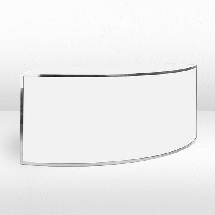 Bar - 1/4 Curve Ave - Silver Frame / White Inserts