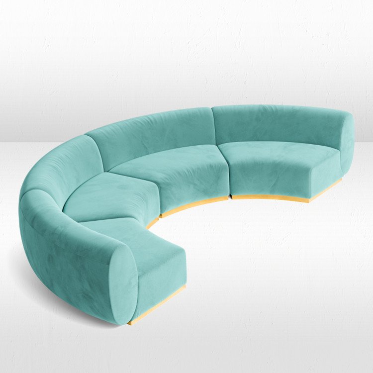 Colette - Crescent Sofa - Tiffany