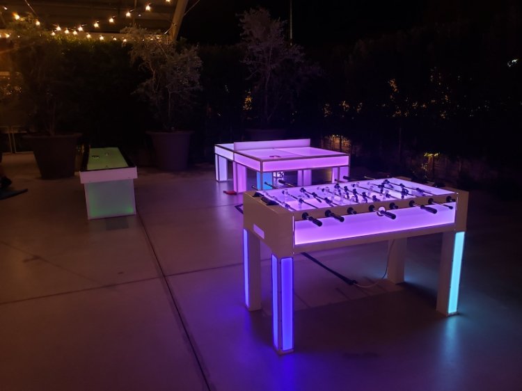 Glowing Foosball Table Rentals | EpicPartyTeam.com Phoenix AZ.