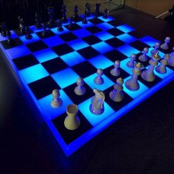 Glowing Giant Checkers Game