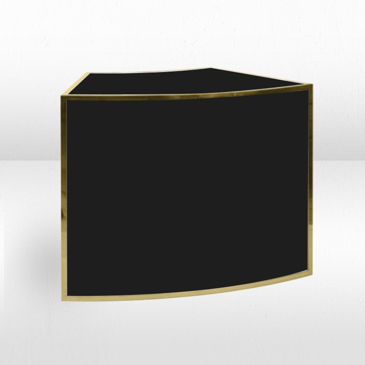 Bar - 1/8 Curve Ave - Gold Frame / Matte Black Inserts