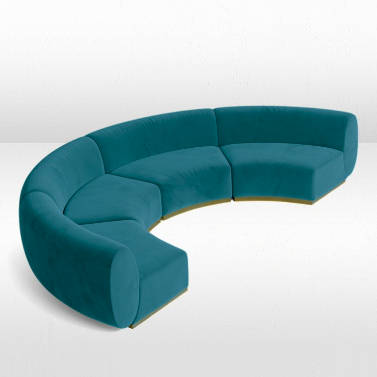 Colette - Crescent Sofa - Dark Teal