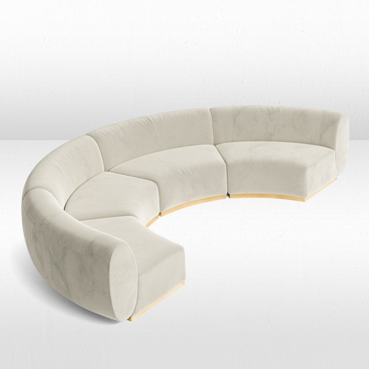 Colette - Crescent Sofa - Ivory