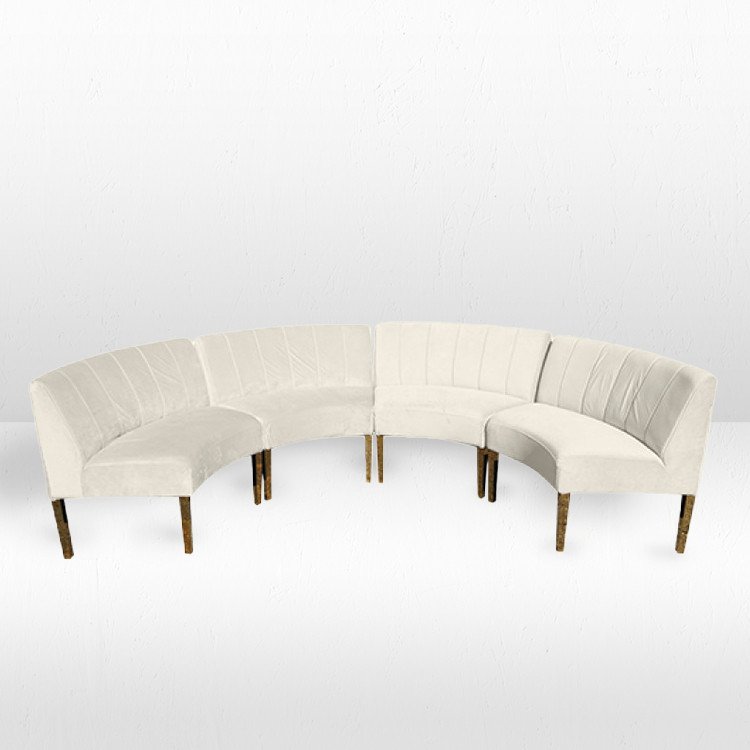 Kincaid Crescent Sofa - White