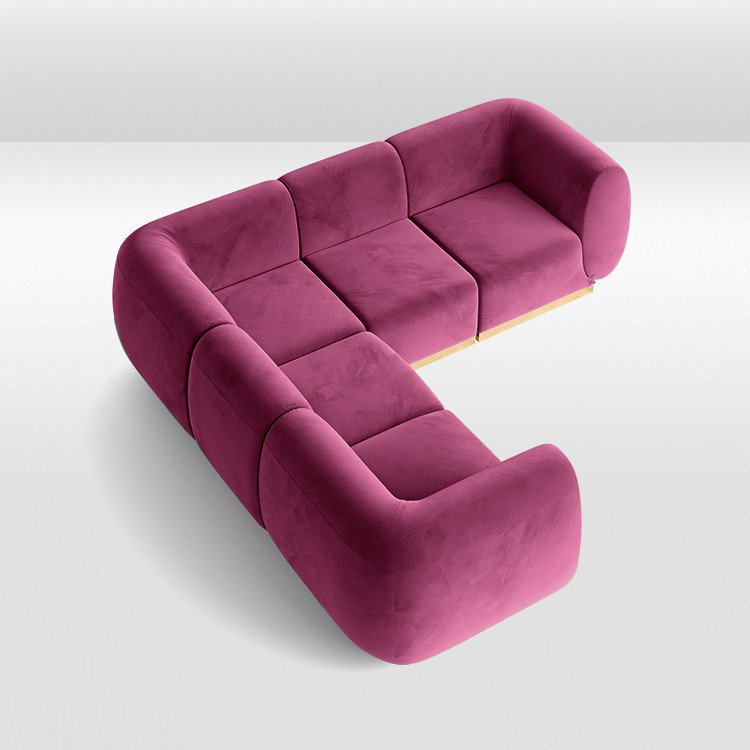 Colette - L Sofa - Berry