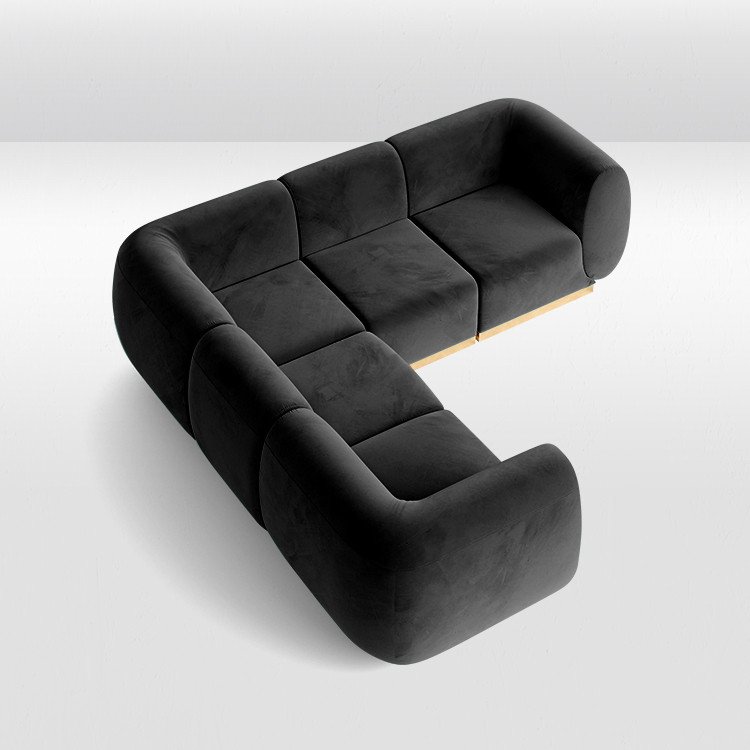 Colette - L Sofa - Black