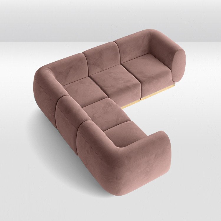 Colette - L Sofa - Blush