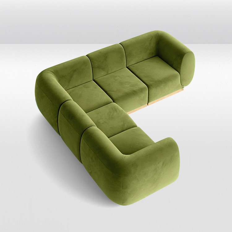 Colette - L Sofa - Moss