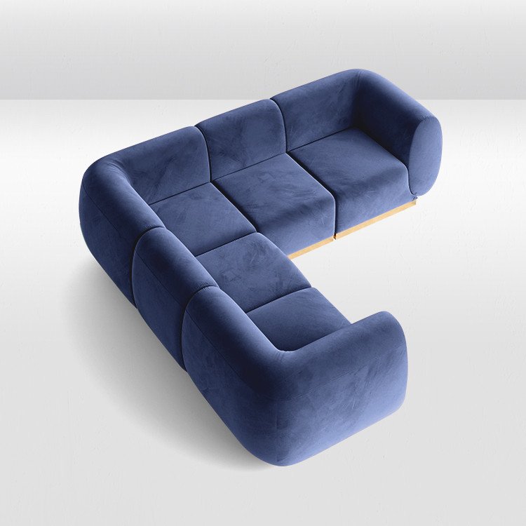 Colette - L Sofa - Sapphire