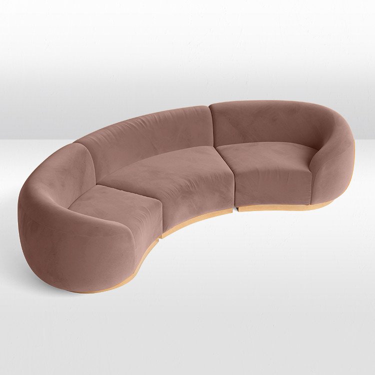 Cascade - Arc Sofa - Blush