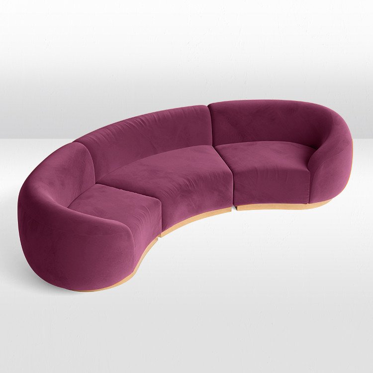 Cascade - Arc Sofa - Berry