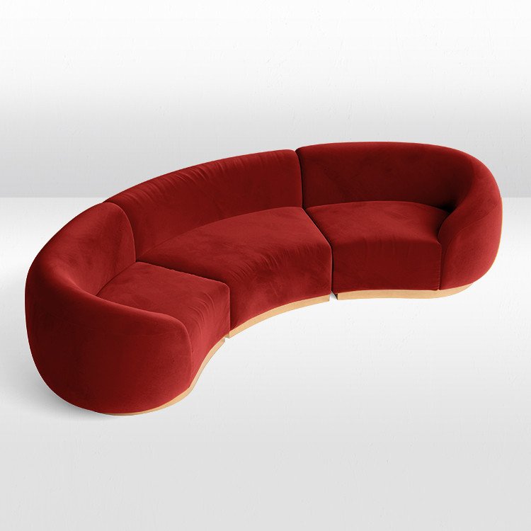 Cascade - Arc Sofa - Crimson