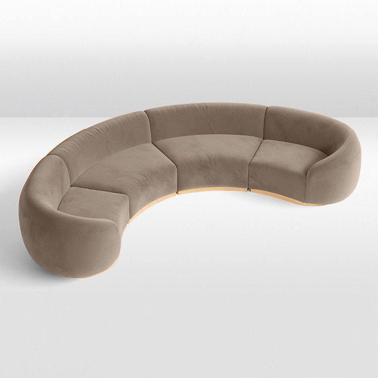 Cascade - Crescent Sofa - Pewter