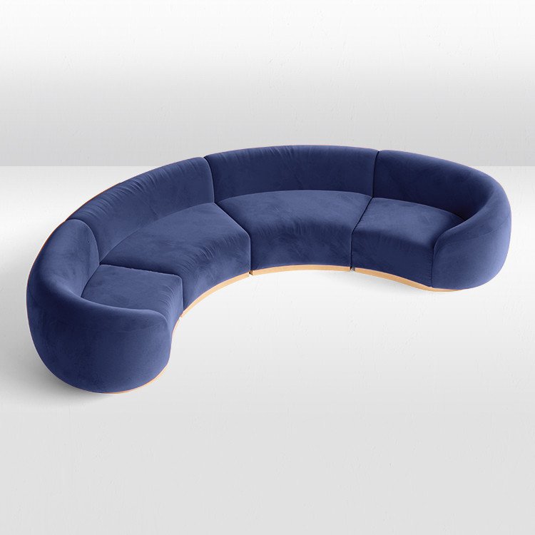 Cascade - Crescent Sofa - Sapphire