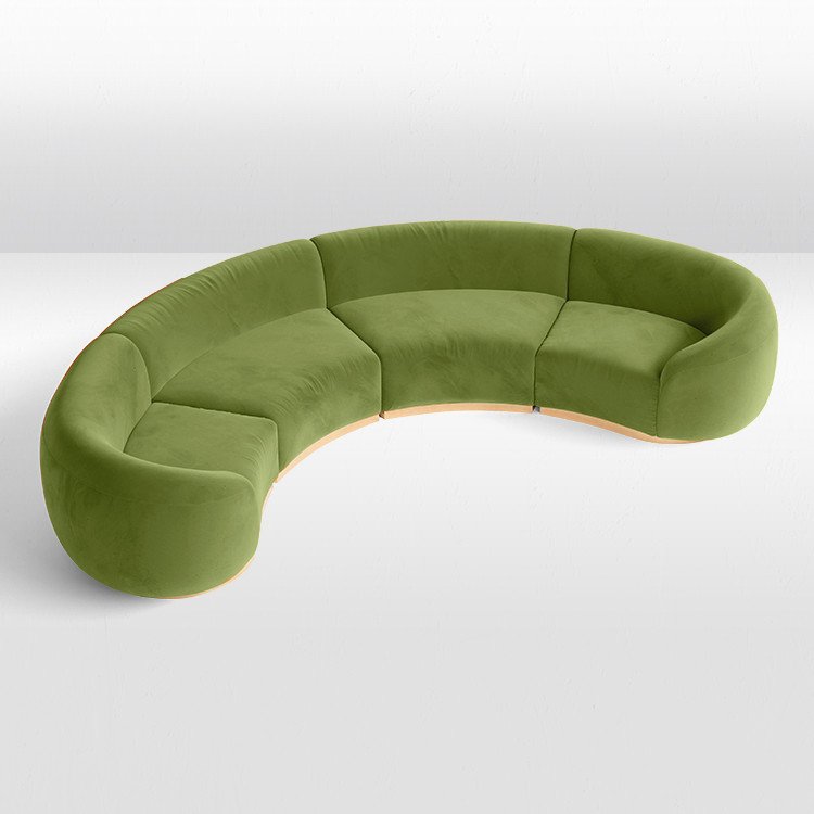 Cascade - Crescent Sofa - Moss