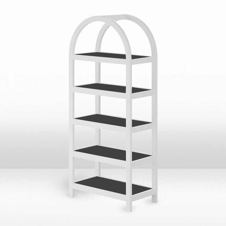 Chandler Barback - White w/ Black Shelves