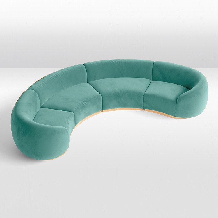 Cascade - Crescent Sofa - Tiffany