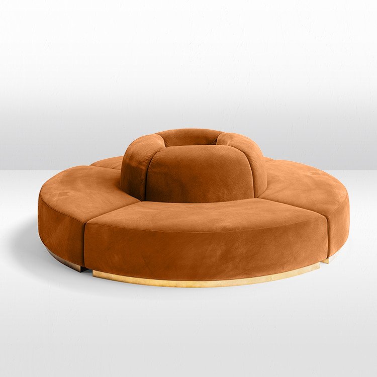 Colette - Circle Sofa - Cinnamon