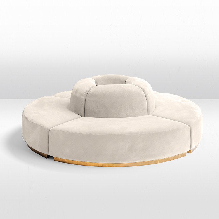 Colette - Circle Sofa - Ivory