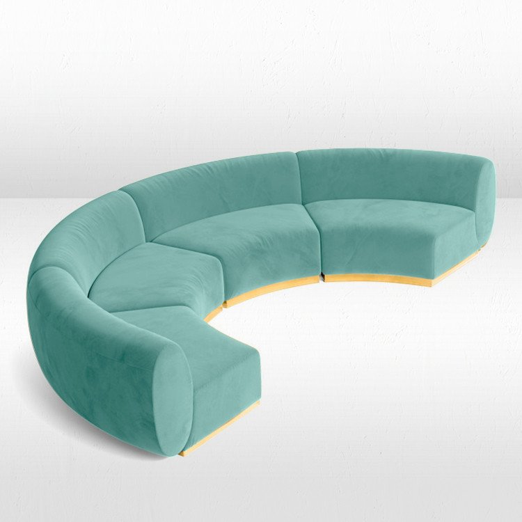 Colette - Crescent Sofa - Tiffany