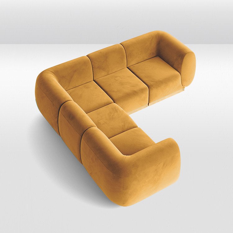 Colette - L Sofa - Caramel