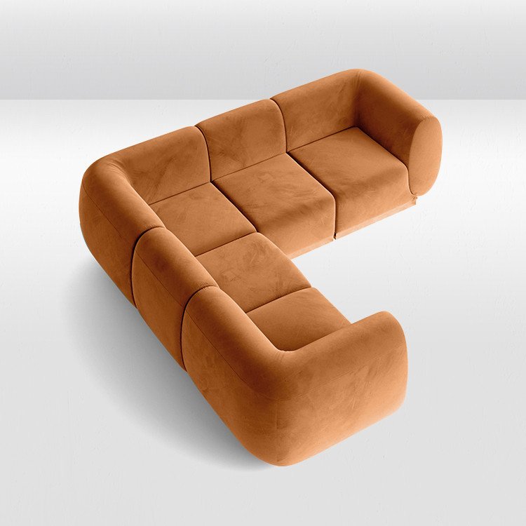 Colette - L Sofa - Cinnamon