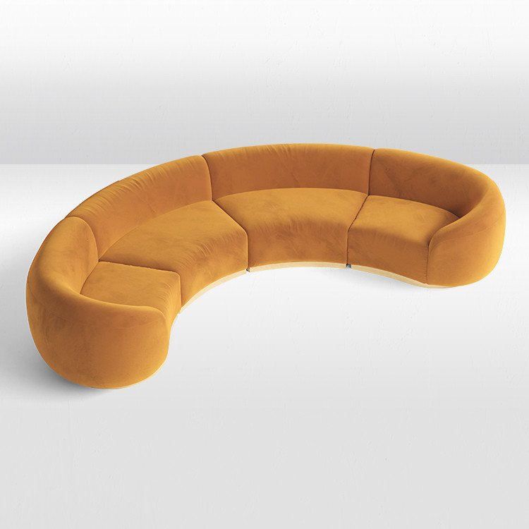 Cascade - Crescent Sofa - Caramel | EpicPartyTeam.com Phoenix, AZ