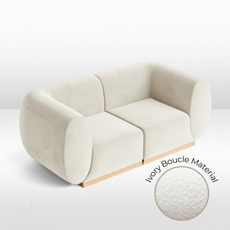 Colette - Loveseat - Ivory BOUCLE