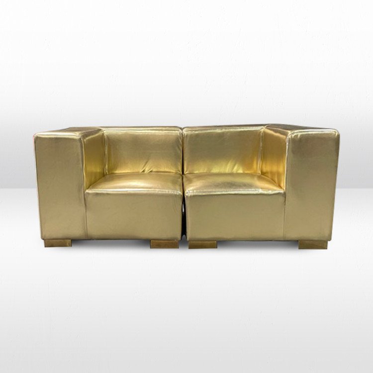 Mondrian - Loveseat - Gold Metallic